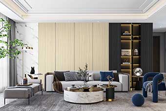 绥化轻奢风格-客厅